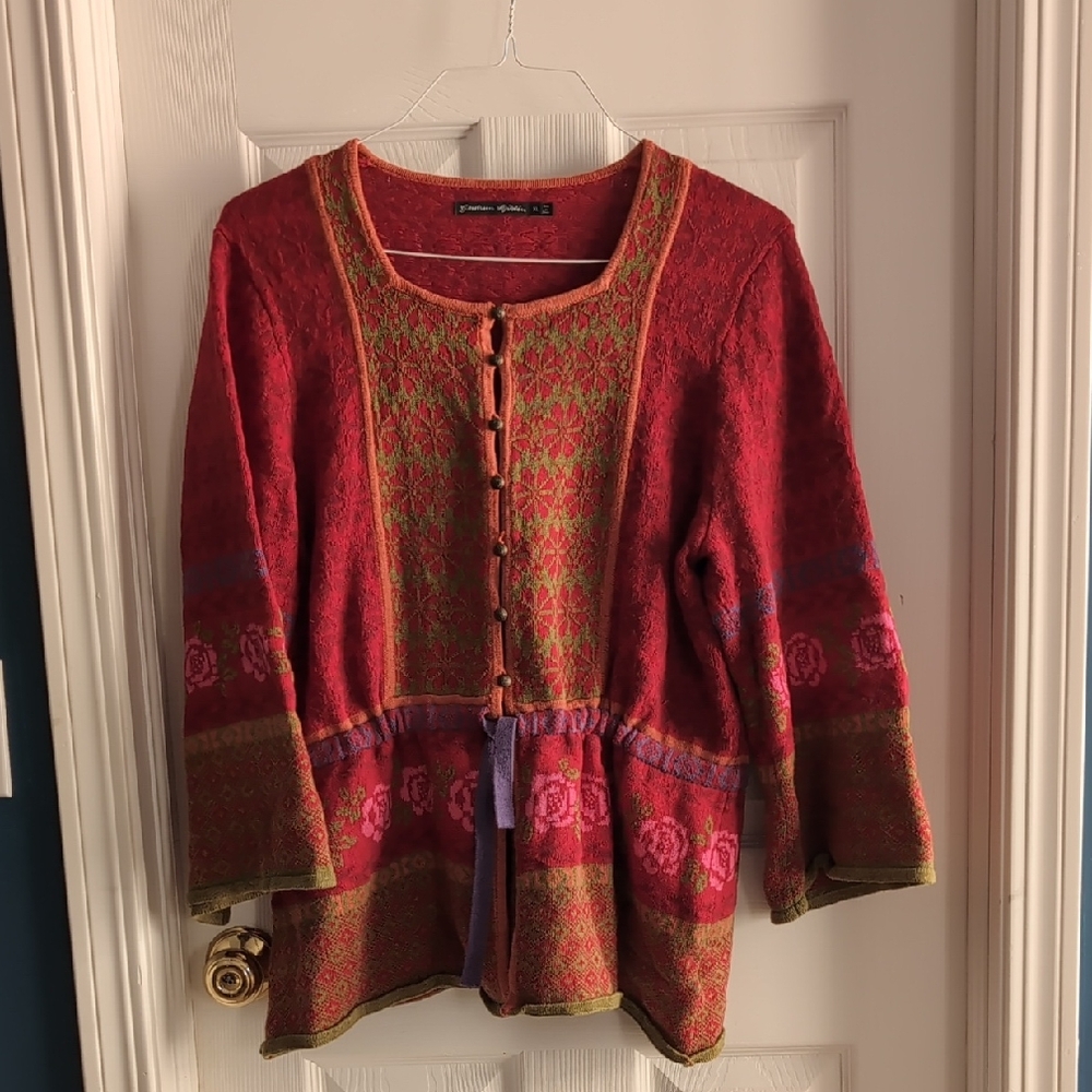 Gudrun Sjoden Multicolor Button-Up Cardigan